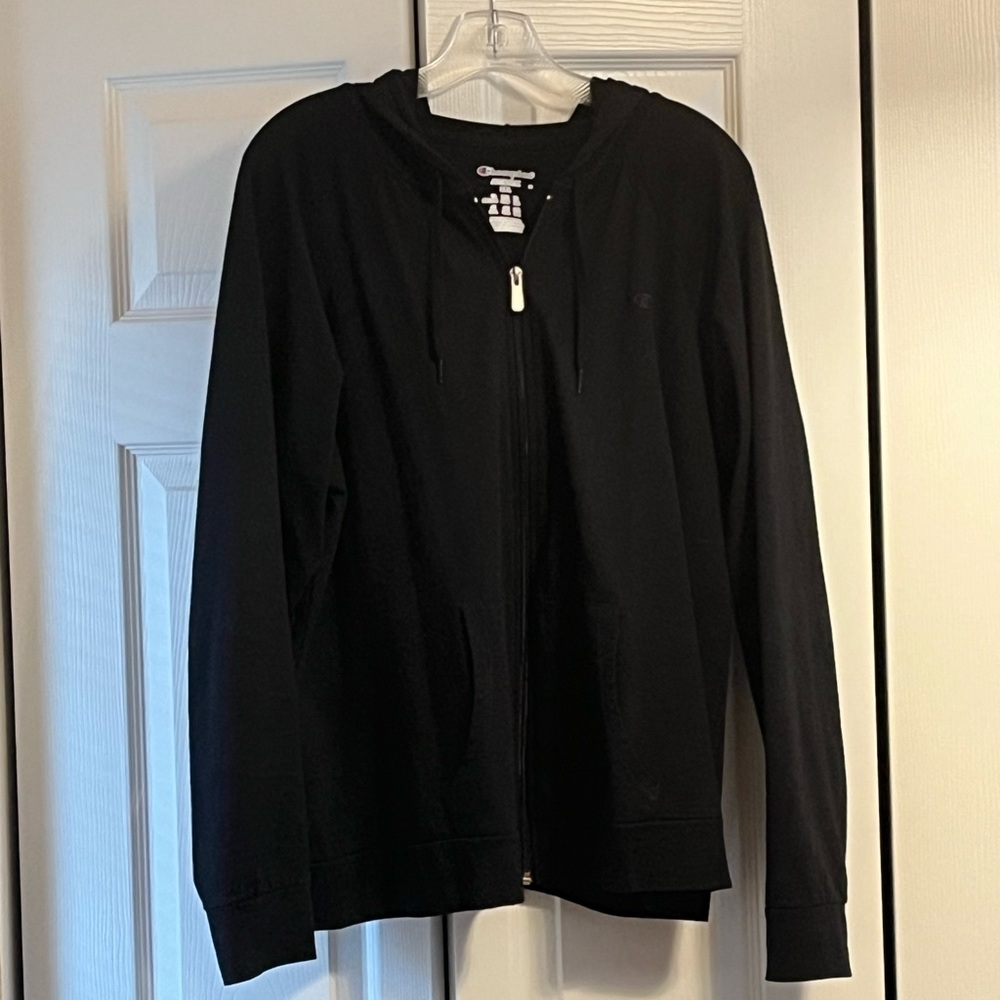 Champion athletic lightweight jacket with hood - black - XL